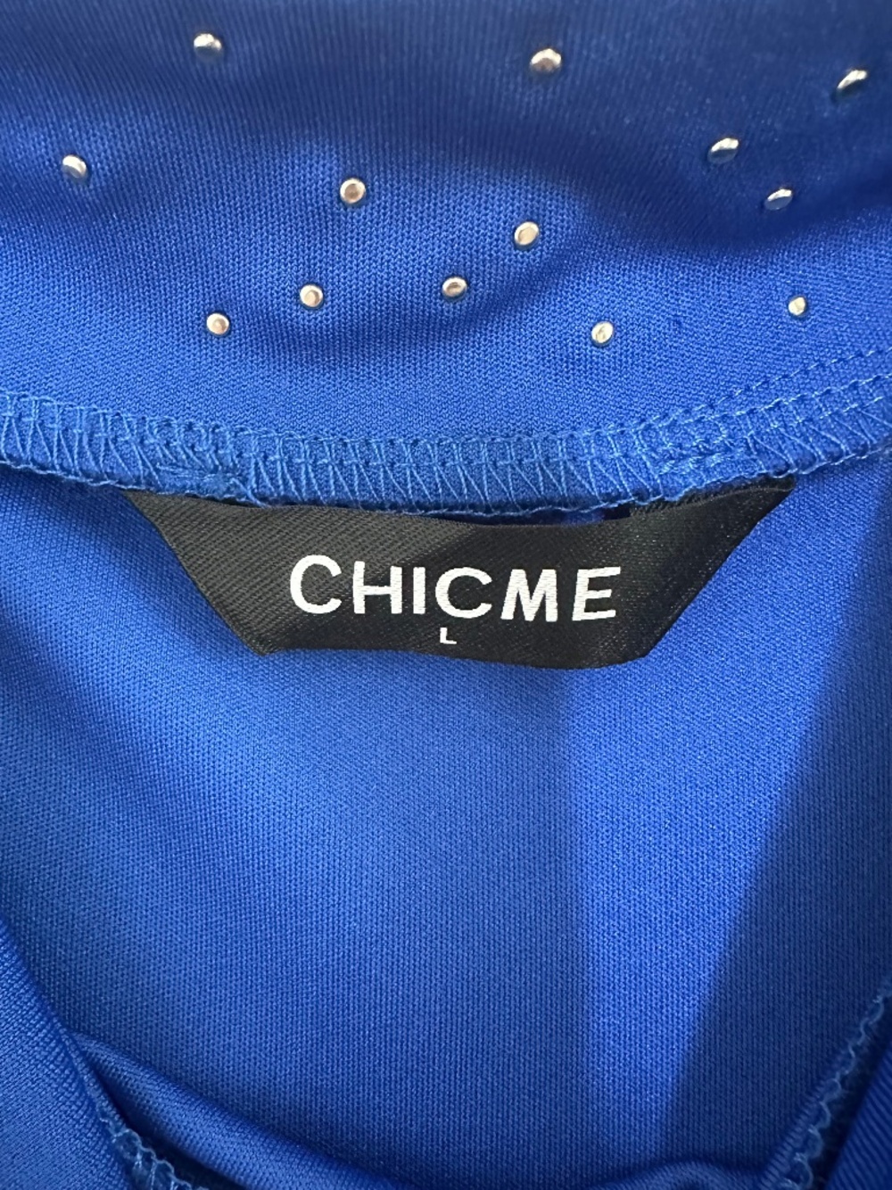 ChicMe Royal Blue Midi Bodycon Dress, Size L - Picture 11 of 12